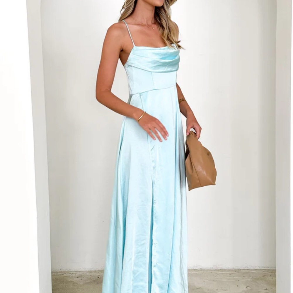 Saints + Secrets | Icy Blue Maxi Dress